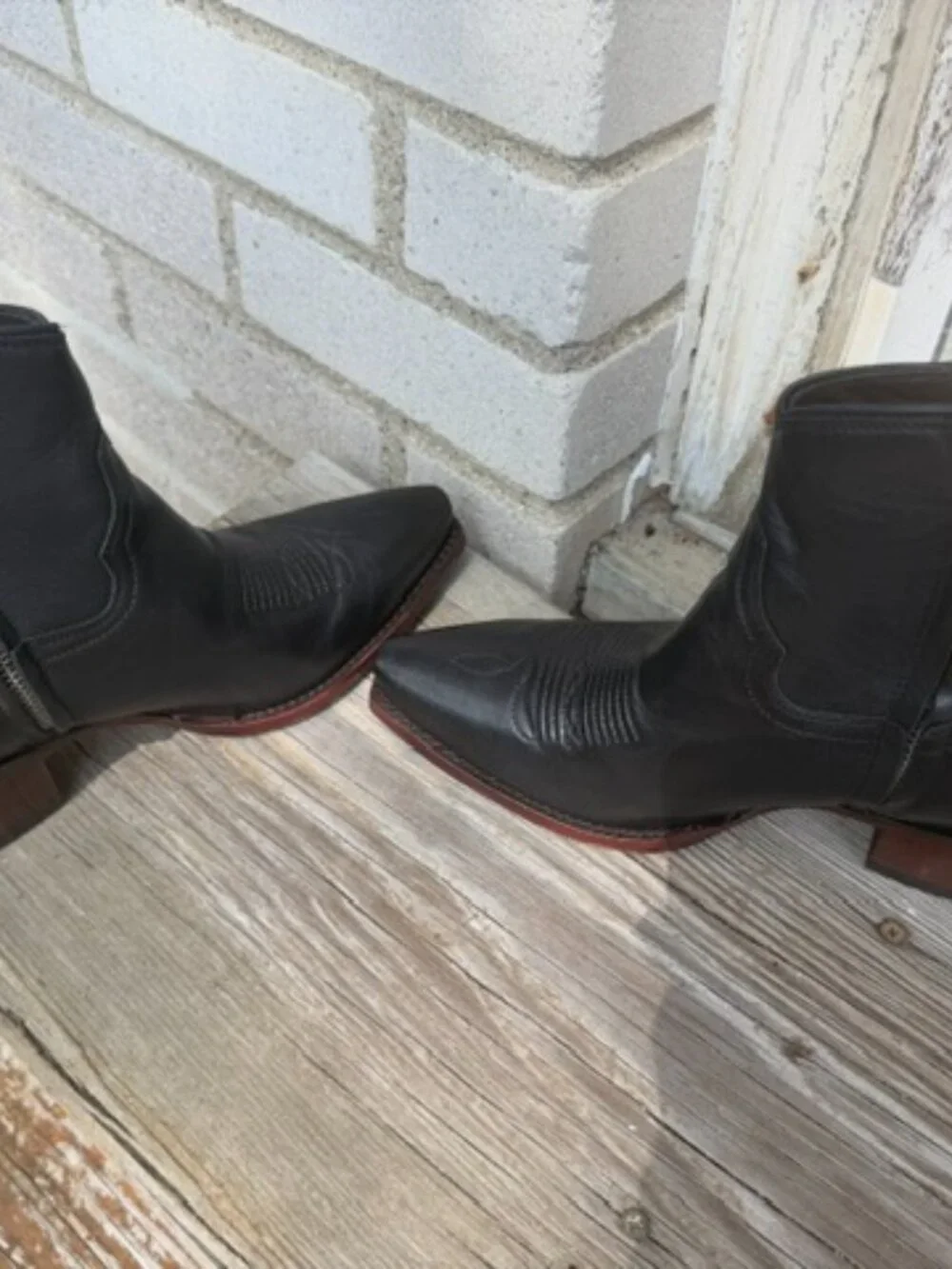 Tecovas Daisy Black Leather Ankle Boot 7